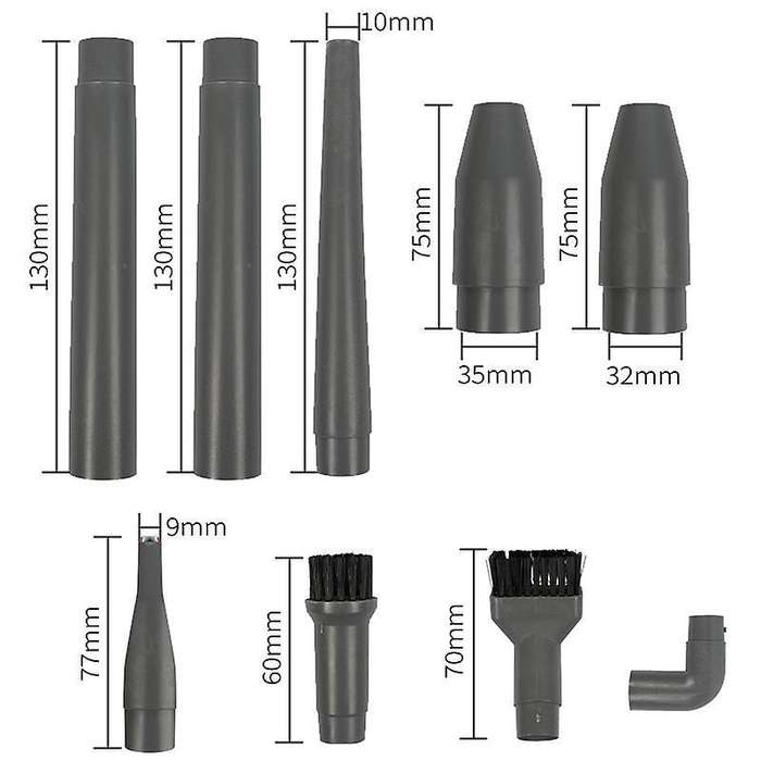 9pcs Vacuum Cleaner Accessories Suction Head Flat Nozzle 32mm/35mm