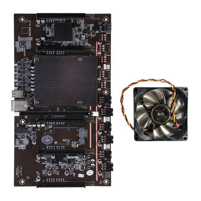 X79 H61 Btc Miner Motherboard with Cooling Fan for Btc Miner Mining