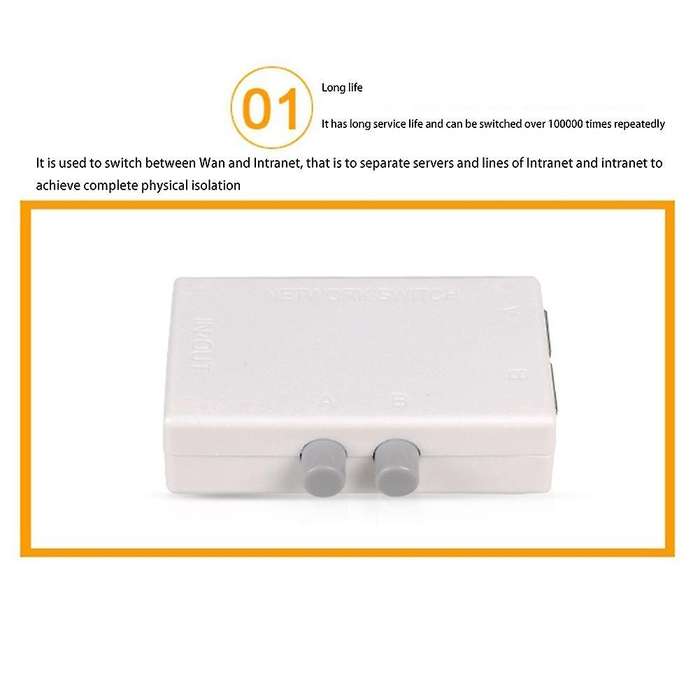 Mini 2 Port Rj45 Rj-45 Network Switch Dual 2 Way Port Adapter Hub