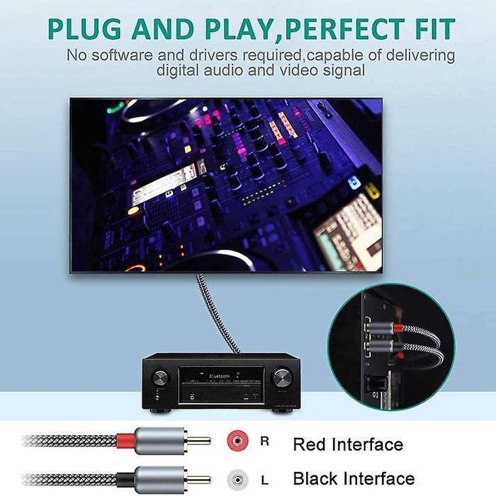 Rca Stereo Cable, 2rca Male to 2rca Male Stereo Audio Cable