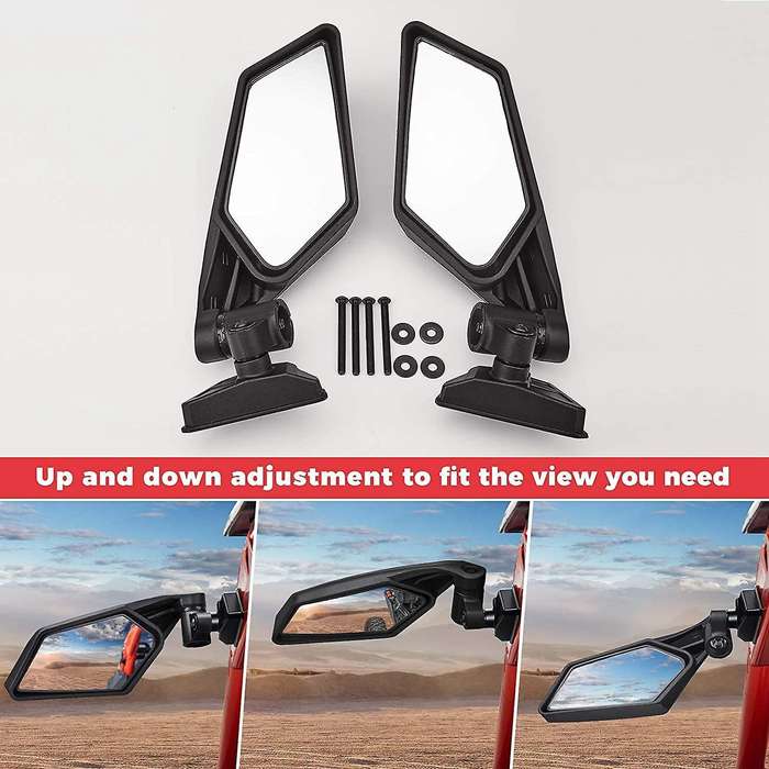 Utv Side Mirrors Adjustable for Can Am Maverick X3 Suzuki King Quad