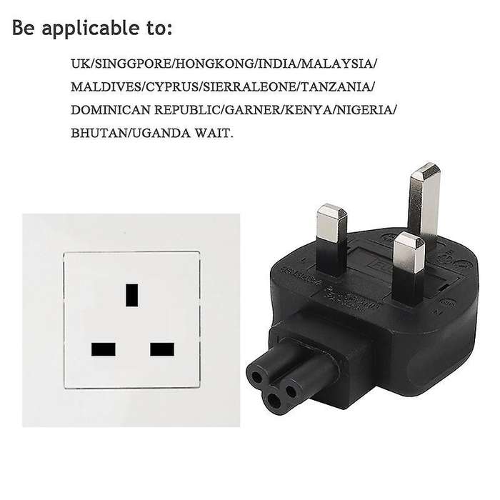 Uk 33-pin Male to Iec 320 C5 Plug ,uk to C5 Ac Power Adapter Uk Plug