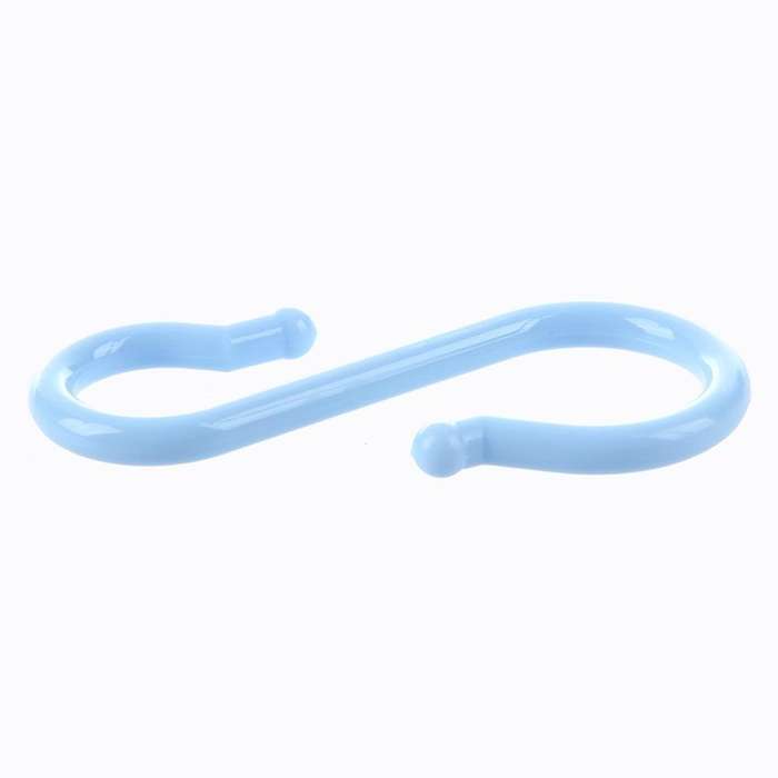 Maya Blue Plastic Punch Cup Bowl S Shaped Hooks 8 Pcs