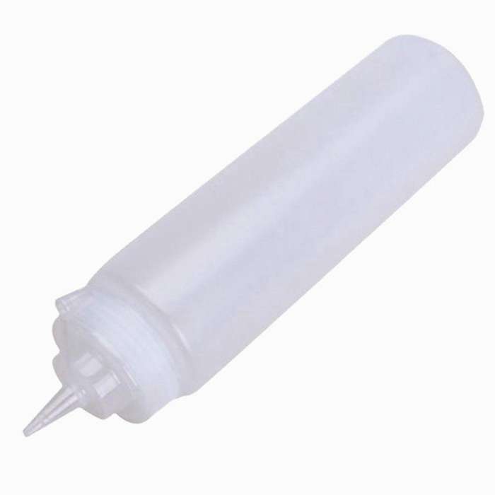 250ml White Transparent Plastic Squeeze Bottle Dispenser with Cap