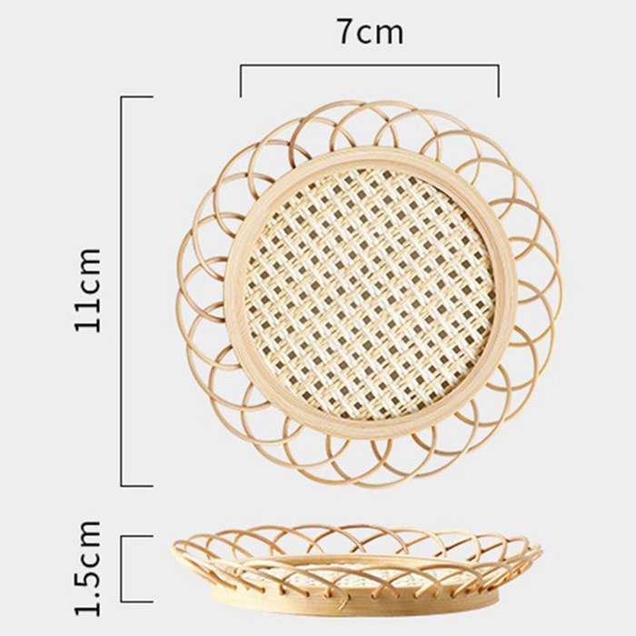 Hand-woven Tea Cup Coasters Placemat for Home Kitchen Living Room