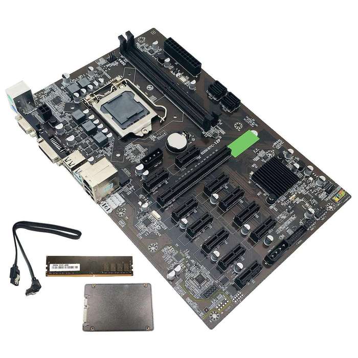 B250 Btc Mining Motherboard with 120g Ssd+ddr4 4gb 2133mhz Ram+sata