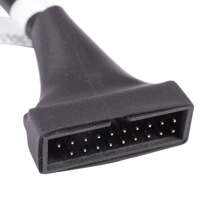 Black 19 Pin Usb 3.0 Female to 9 Pin Usb2.0 Male Cable Converter