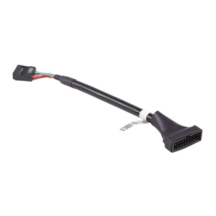 Black 19 Pin Usb 3.0 Female to 9 Pin Usb2.0 Male Cable Converter
