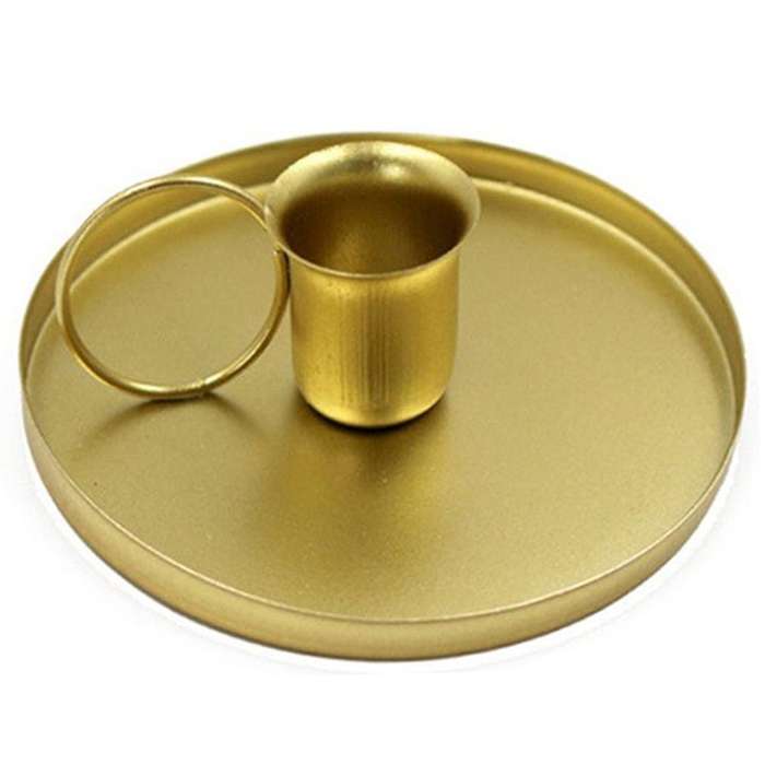 Retro Metal Candlestick Candle Holders Modern Home Decoration Gold