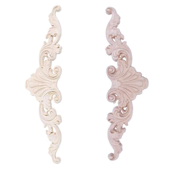 Wood Carved Corner Onlay Applique Frame Decor Type:20x5cm