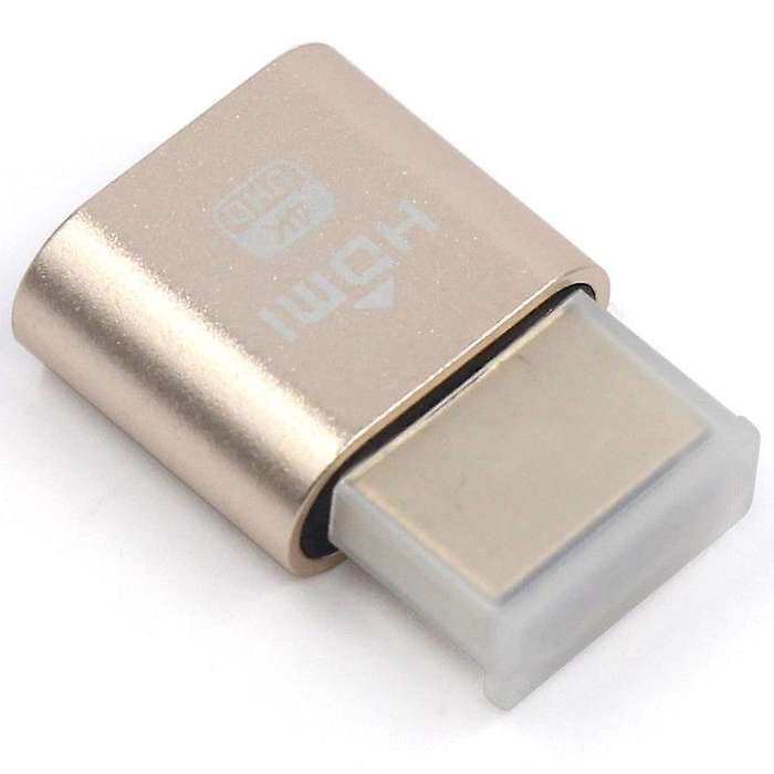 Vga Virtual Display Adapter Male Dummy Plug Edid Lock Plate