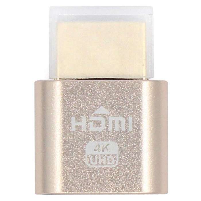 Vga Virtual Display Adapter Male Dummy Plug Edid Lock Plate