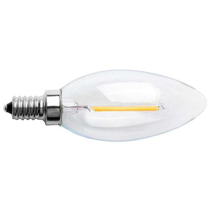 E12 2w Edison Candle Flame Filament Led Light Bulb Lamp 10*3.5cm