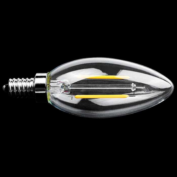 E12 2w Edison Candle Flame Filament Led Light Bulb Lamp 10*3.5cm