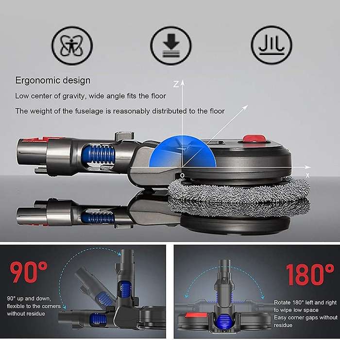 Electric Mopping Head with Led Lights for Dyson V7 V8 V10 V11 V15
