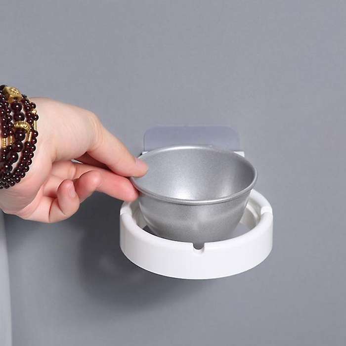 Portable Stainless Steel White Ashtray Home Living Room Office