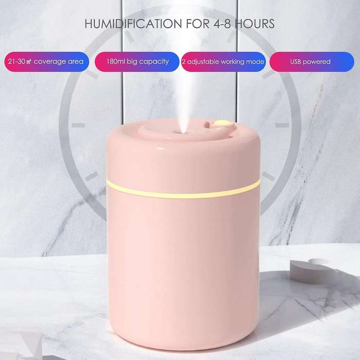 180ml Air Humidifier Aroma Diffuser Mist Auto Power Off /usb White