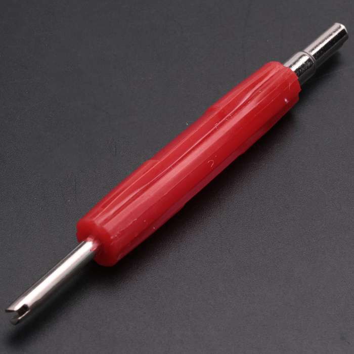 Car Bikes Red Plastic Grip Tyre Valve Core Remover Removal Tool Key