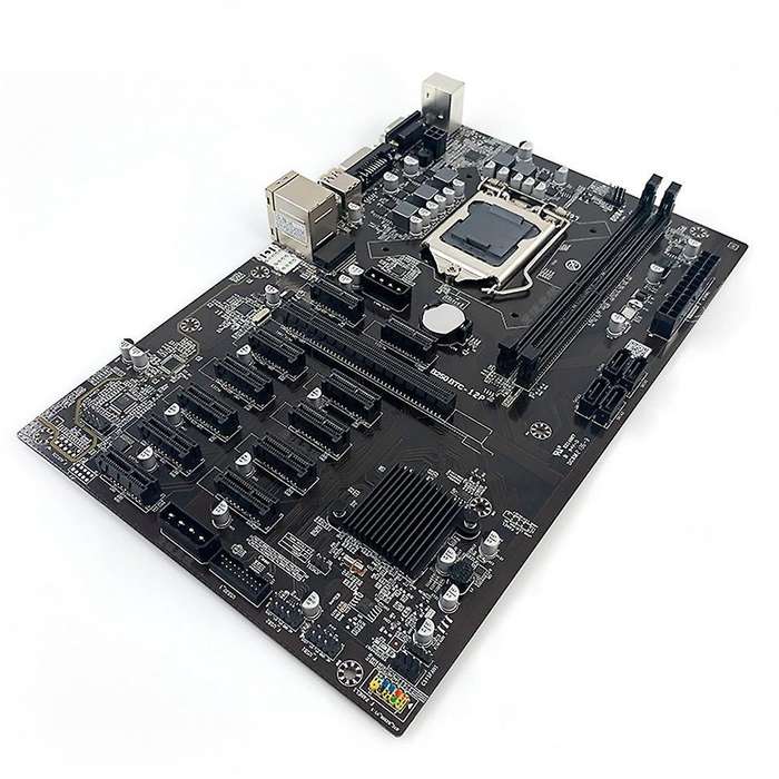 B250 Btc Mining Motherboard with Ddr4 Pcie 1x to 16x+switch Line