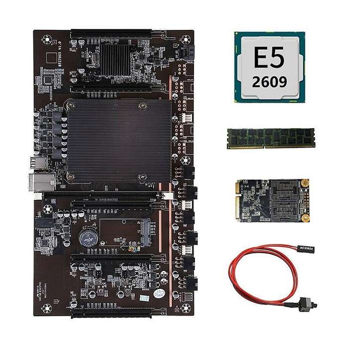 X79 H61 Btc Mining Motherboard with E5 2609 Cpu+recc 4g Ddr3 Ram