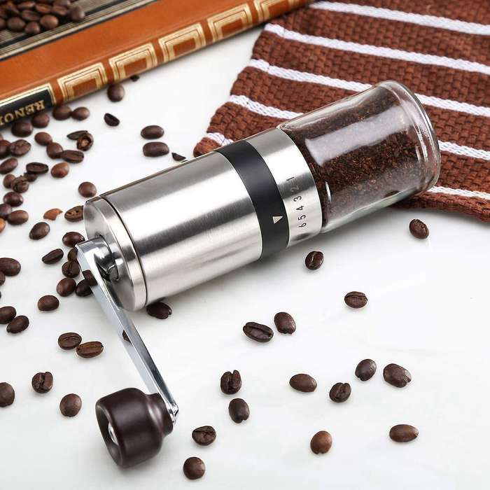 Manual Coffee Grinder - Hand Coffee Mill with Ceramic Burrs