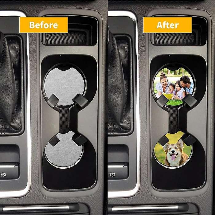 Sublimation Car Cup Blanks Mat for Diy Car Coasters Painting,15pcs