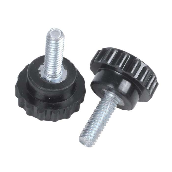 6 Pcs M4x10 Threaded Knurled Thumbscrew Grip Knobs Thumb Screw
