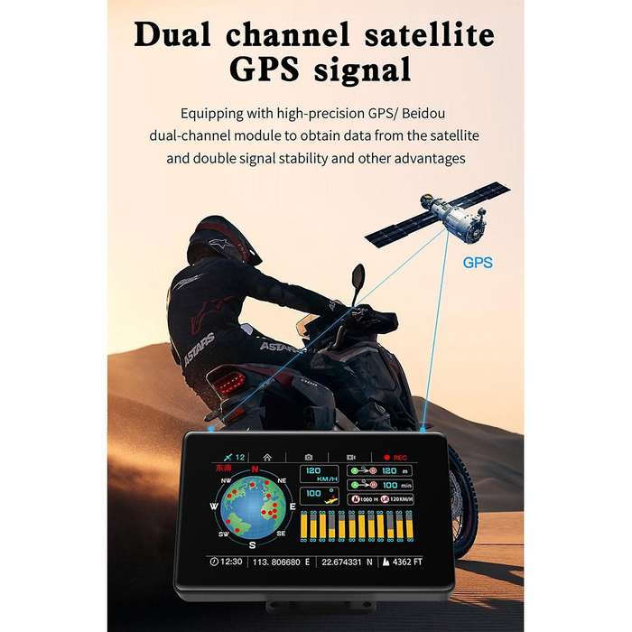 Hud C20-m Head Up Display Auto Car Gps Speedometer for Motorcycle Acc