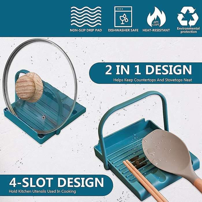 Spoon Rest for Kitchen Counter and Stove Top, Storage Organizer