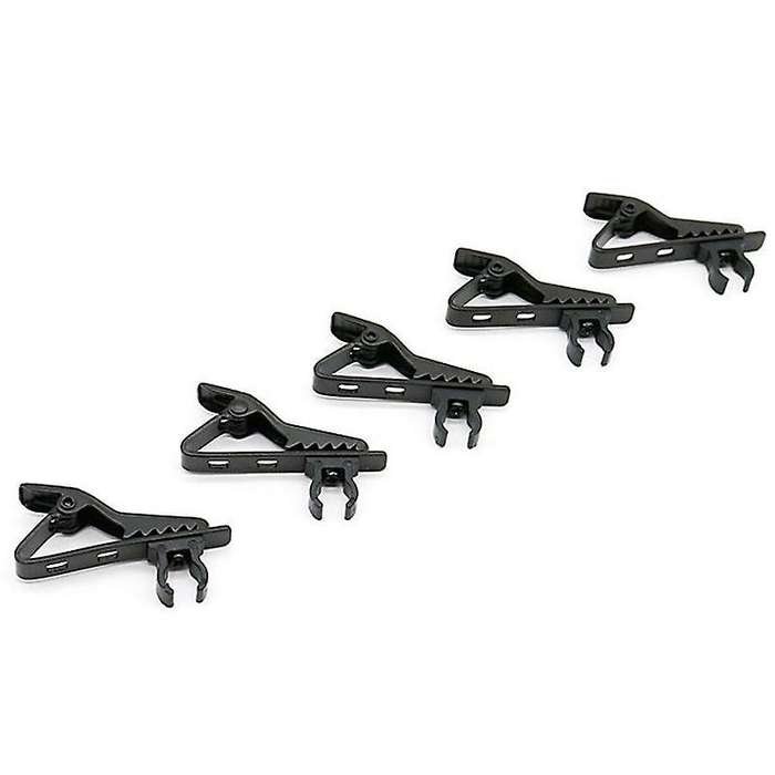 5pcs Microphone Iron Clip Tie C-type Mic Lapel Microphone Accessories
