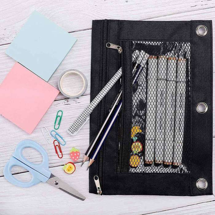 3 Pack Pencil Pouch for Office College School Supplies Cosmetic