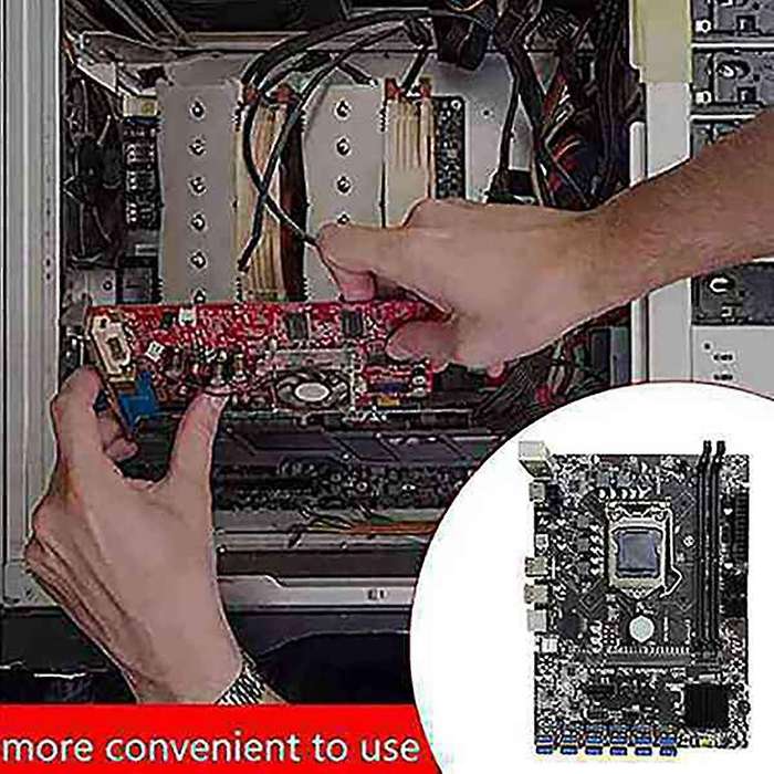 Motherboard with Cpu Thermal Grease 12 Usb to Pci-e Graphics Card