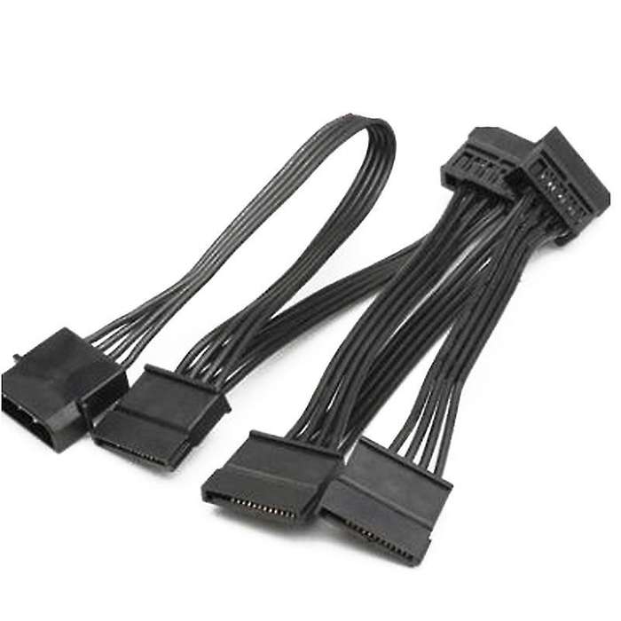 4pin Ide 1 to 5 Sata 15pin Hard Drive Cable for Diy Pc Sever 18awg