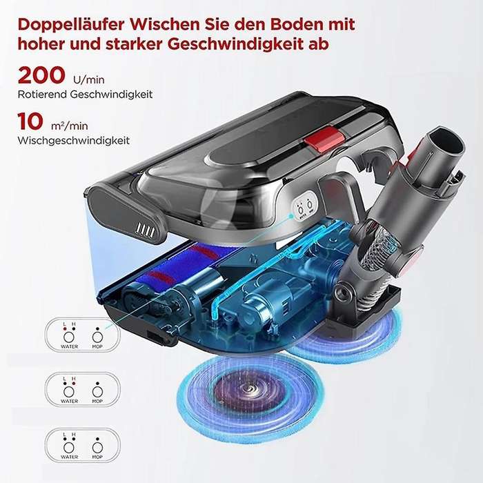 Attachment Mop Suction Electric Mop with Lock and Mop for Dyson V15
