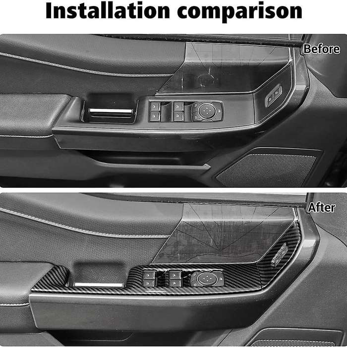 Window Lift Control Panel Interior Trim Switch Panel Carbon Fiber