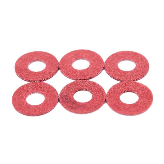 400 Pcs 3x8x0.7mm Insulated Fiber Insulating Washers Spacers Red