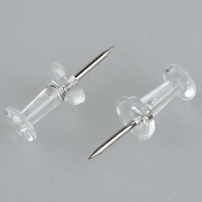 Clear Push Pins Transparent Plastic(pack Of 40)