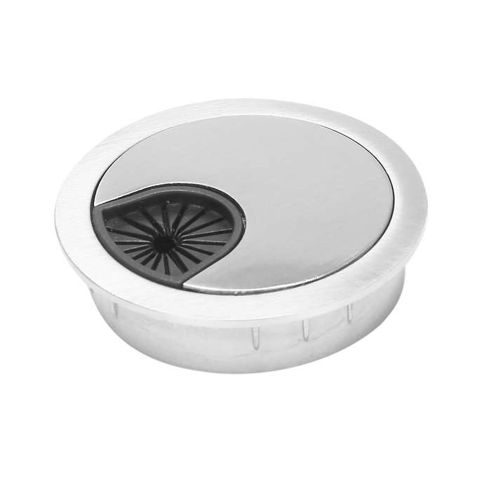 Pc Computer Stainless Steel 50mm Diameter Grommet Cable Hole Cover