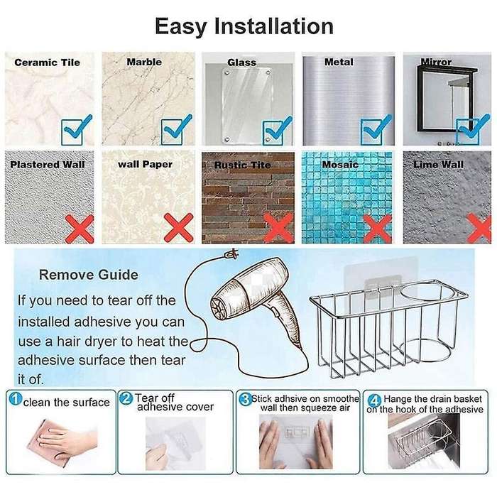 Sink Organizer-sponge Holder for Kitchen, Brush Holder,stainless