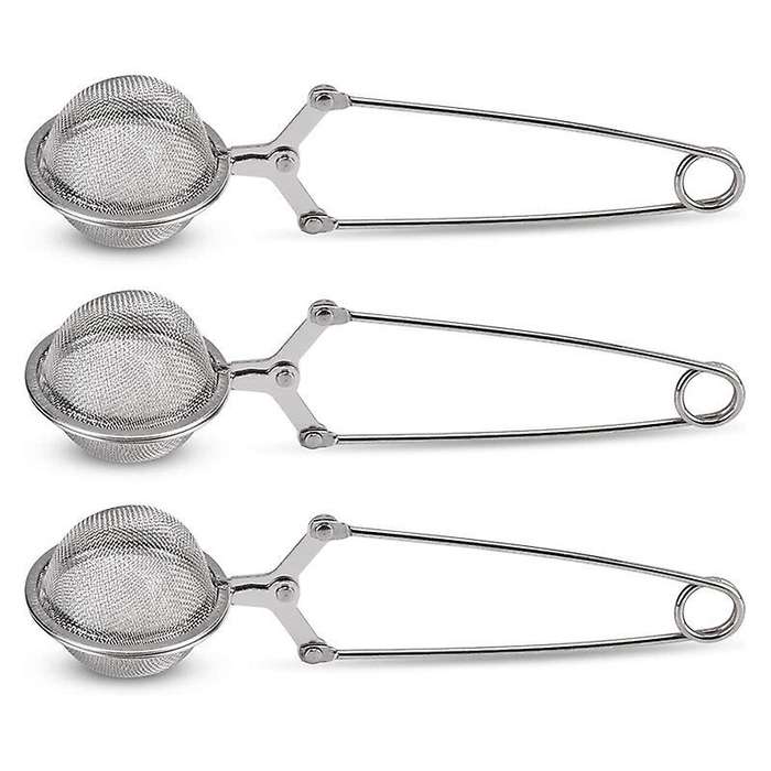 3 Pack Stainless Steel Tea Strainer with Handle for Loose Leaf