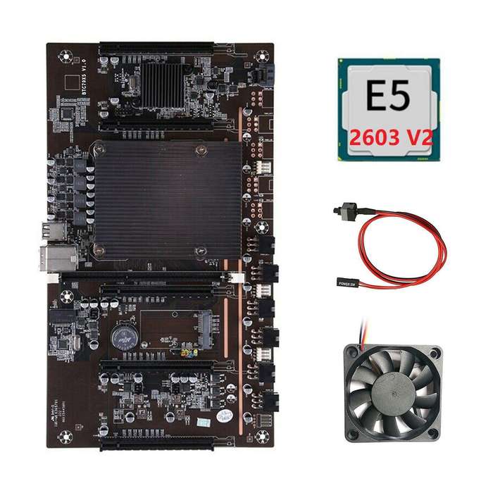Btcx79 H61 Mining Motherboard with E5 2603 V2 Cpu+fan for Btc