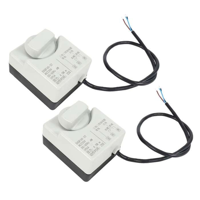 2x Ac220v Dn25 2 Way 3 Wires Motorized Ball Valve Electric Actuator
