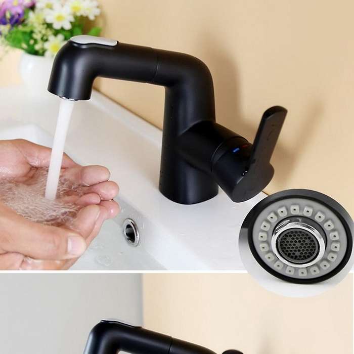 Basin Faucet 2 Modes Pull Down Spray Head for Bathroom Sink Bar