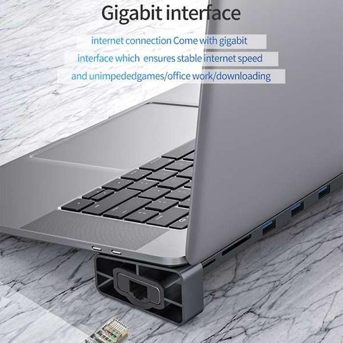 Usb C Hub Dock Station 9 In 1 Type C to Usb 3.0 Hdmi for Pc Macbook