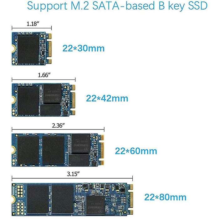 M.2 Ngff to 2.5 Inch Sata Ssd/msata to Sata Adapter Card Case