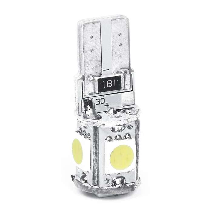 4 X Bulb W5w T10 5 Led Smd White Xenon Night Light Lamp Car Odb