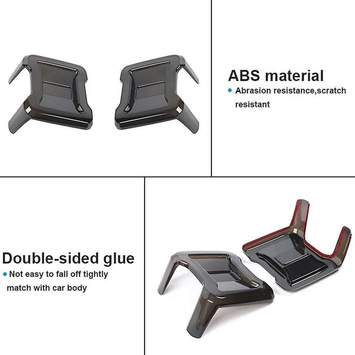 4pcs Smoked Black Rear Tail Light Hoods for Jeep Wrangler Jl 18-22 B