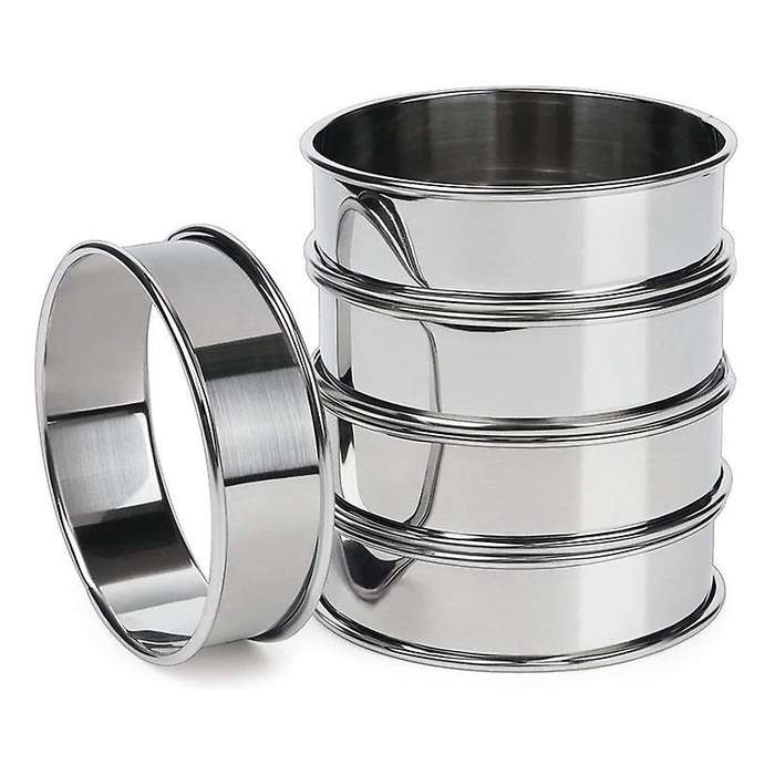5 Pieces Double Rolled Tart Rings for Home Restaurant Baking Tools