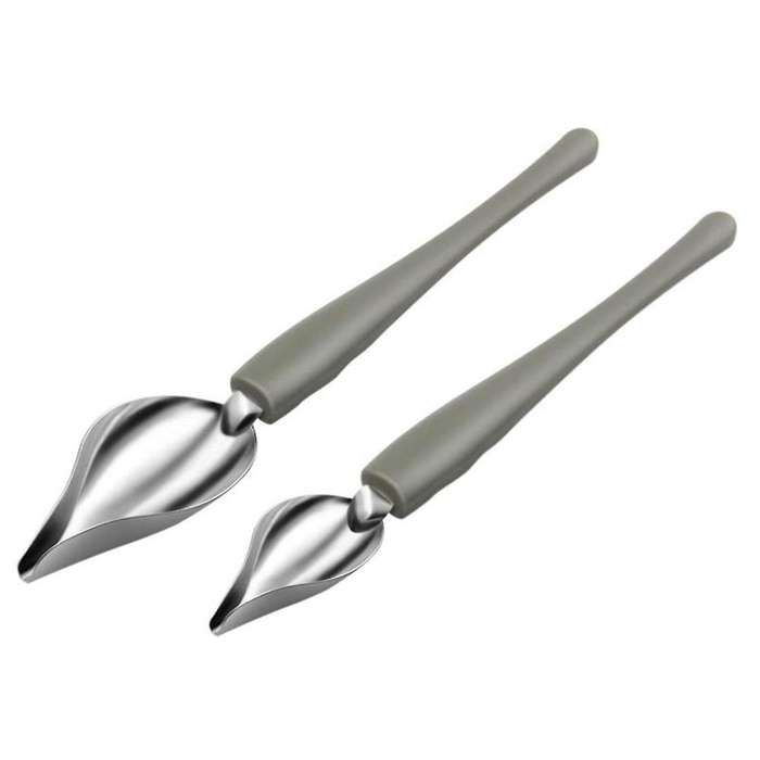 Culinary Drawing Decorating Spoon Set, 2 Pcs Saucier Drizzle Spoons