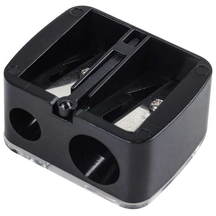 Precision Cosmetic Pencil Sharpener for Eyebrow Eyeliner 2 Holes